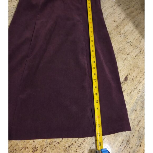 Michael Taylor Sz 10 Wine  2 Piece Sleeveless Sheath Long Blazer Dress Set Mini - Picture 4 of 16